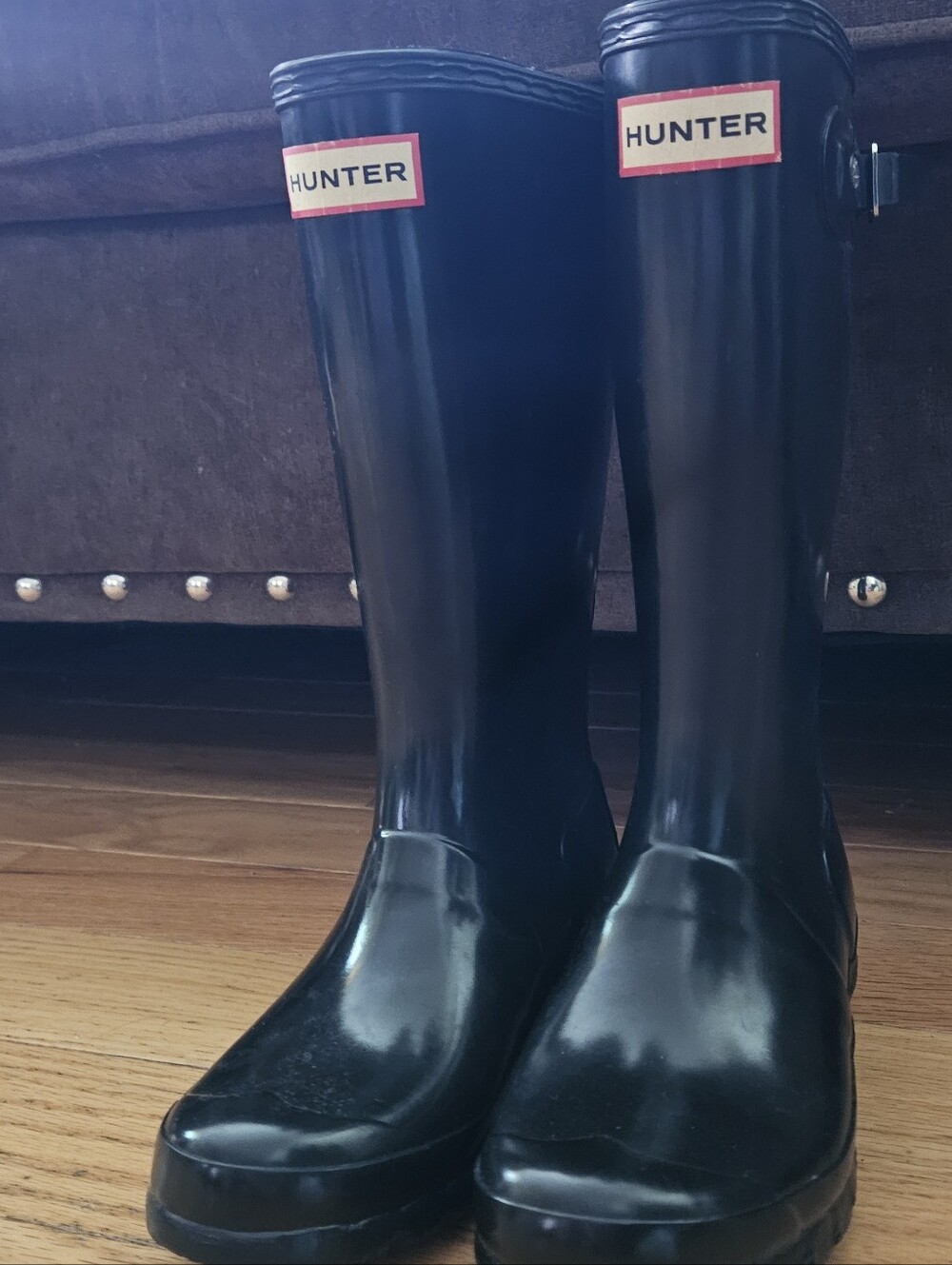 Hunter Kids Gloss Black Tall Rain Boots